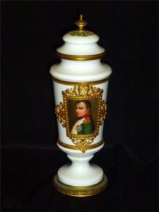 19th century French urn with painting of Napoleon. 