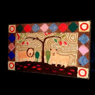 Folk Art Hooked Rug